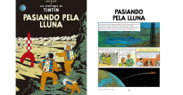 Llibre Tintn traduit al Asturi Hem caminat