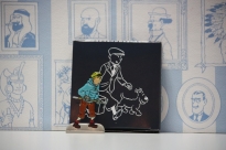 Figurita metlica de Tintin en el Tibet, 6 cms altura