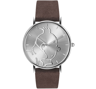 Rellotge Moulinsart - marró -platejat S