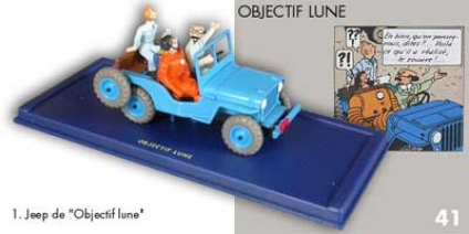 Coche Jeep  Willys luna - caja azul 1/43