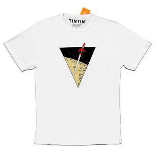 Camiseta blanca del cohete adulto