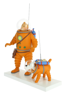 Figura resina Faribole Tintin y Mil astronautas
