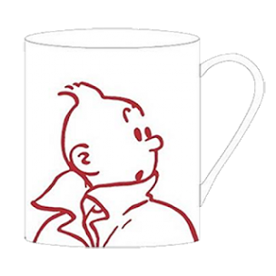 Taza blanca de Tintn