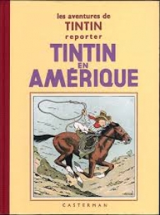 Llibre en francs blanc / negre Tintin a Amrique