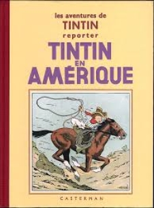 Libro en francés blanco / negro Tintín en Amérique Libro en francés blanco / negro Tintín en Amérique
