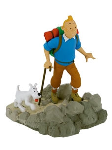 Figura resina Tintín excursionista Objectiu la Lluna. Figura resina Tintín excursionista Objectiu la Lluna.