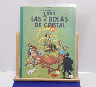 Llibre  Les 7 boles de cristal 2� edic. castellano lomo verde ingl�s (raro)