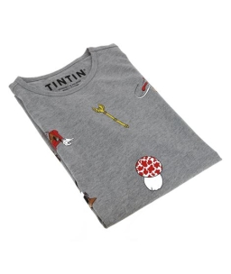Camiseta gris objetos m�ticos infantil