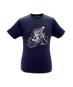 Samarreta blava Tintín bicicleta infantil Samarreta blava Tintín bicicleta infantil