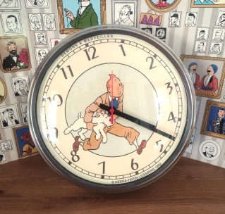 Rellotge pared estil vintage Tint�n i Mil�