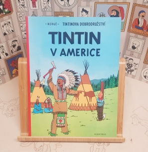 Libro de Tintín en América en Checoslovaco.