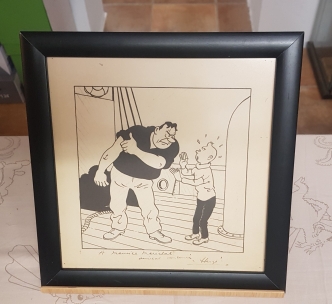 Cuadro portada P. Vingtième dibujado por Hergé