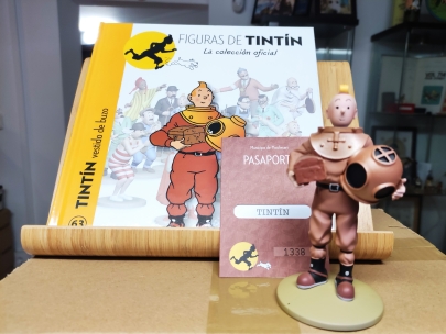 Figura resina Tintín escafandra, col·lec. espanyola Figura resina Tintín escafandra, col·lec. espanyola