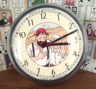 Reloj pared estilo vintage Tintin y Haddock