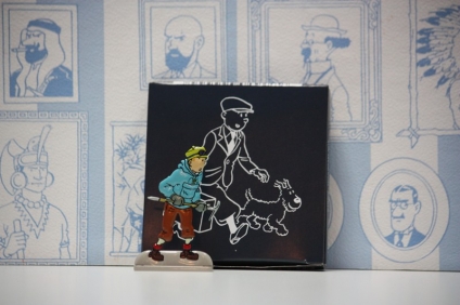 Figurita metálica de Tintin en el Tibet, 6 cms altura