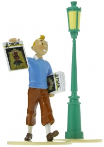 Figura Tintin y farola colección Lisez