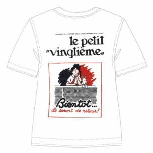 Camiseta Bientôt Petit Vingtiéme Tintín adulto