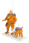 Figura resina Faribole Tintin y Milú astronautas