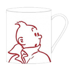 Taza blanca de Tintn