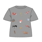 Camiseta gris objetos míticos adulto