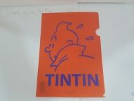 Dossier silueta Tintin fons taronja