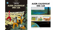 Libro Tintn traducido al Arans Aterrizaje