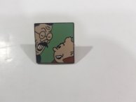 Pin cuadrado Minsuhirato y Tint�n 