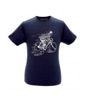 Camiseta azul Tintin bicicleta infantil