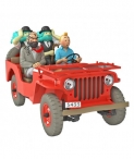 Cotxe 47 escala 1/24 jeep vermell Or negre.