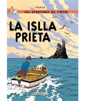 Llibre Tintín traduït a l'Asturià L'Illa Negra