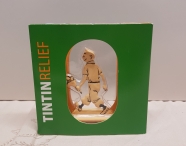 Figura metl.lica plana Tintn amb flors blanc/negre