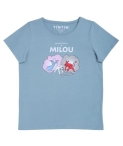 Camiseta azul Mils ngel - demonio