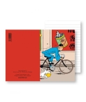Llibreta Tintín en bicicleta Lotus Blau