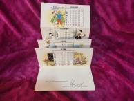 Postal - Felicitación firmada Hergé 1983