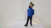 Figura de resina de Haddock paseando por el Museo Imaginario de Tintin