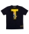 Camiseta negra con T en amarillo adulto Camiseta negra con T en amarillo adulto