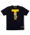 Camiseta negra con T en amarillo infantil