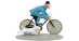 Figura Tintín Loto azul - Bicicleta coloreada Figura Tintín Loto azul - Bicicleta coloreada