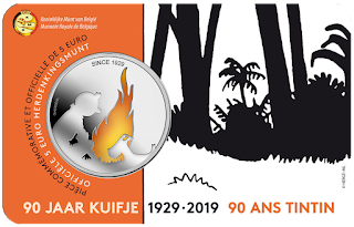 Monedas conmemorativas  del 90 aniversario de Tintín