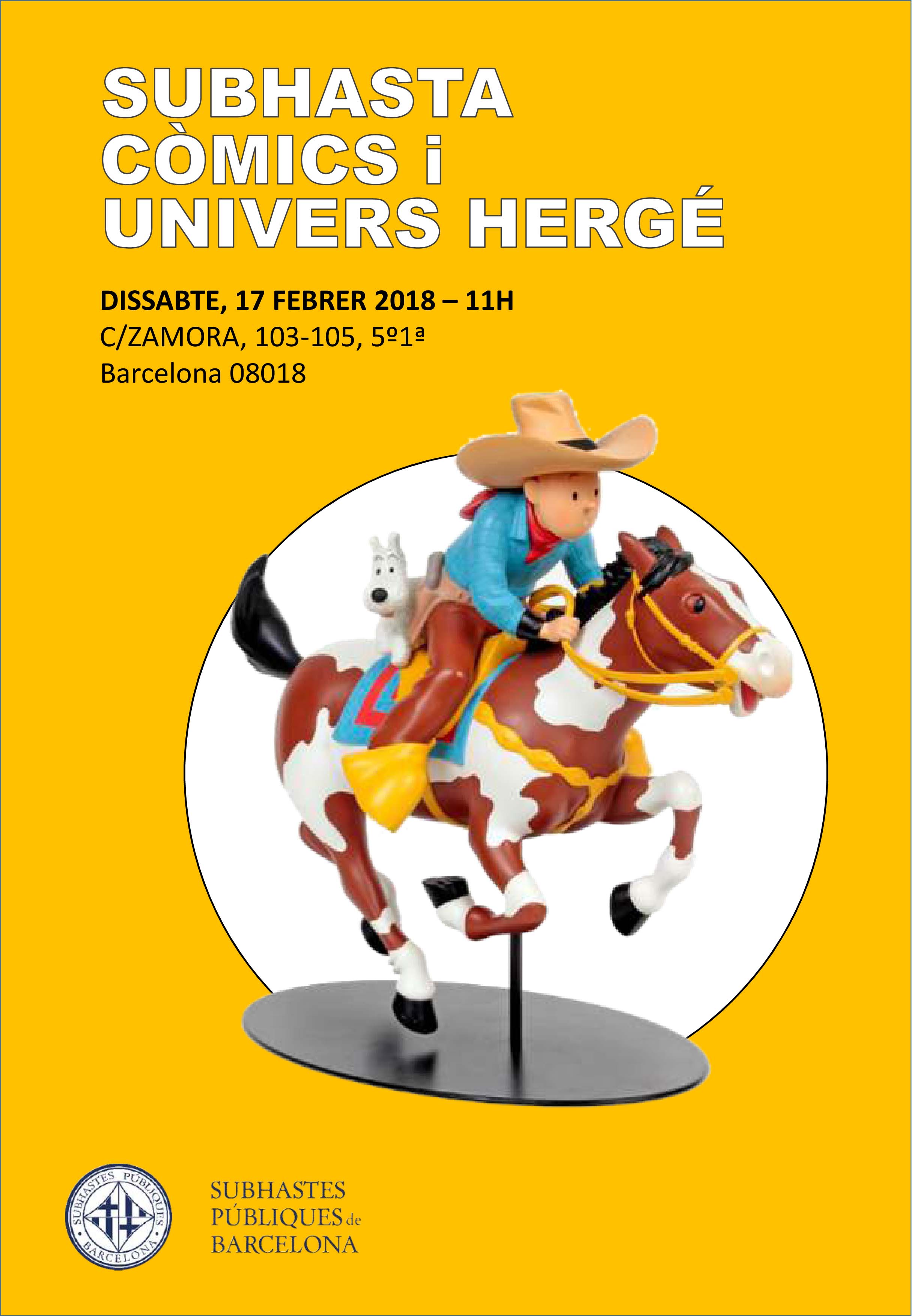 Subasta Cómics y Universo Hergé Subasta Cómics y Universo Hergé